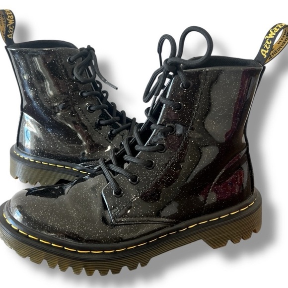 Dr. Martens Luan Sparkle Black Combat Boots size 6 - Picture 9 of 9